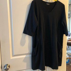 Eileen Fisher Tunic Dress - Black with Front Pockets